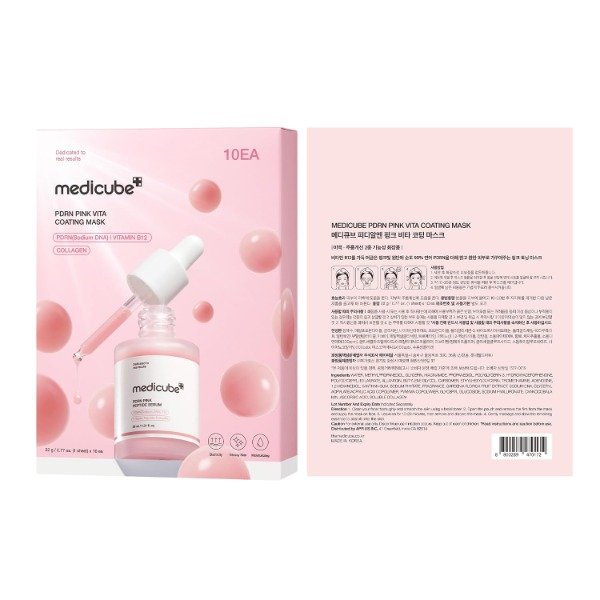 Producto - medicube Salmon DNA PDRN Pink Vita Coating Sheet Mask 10un - 6