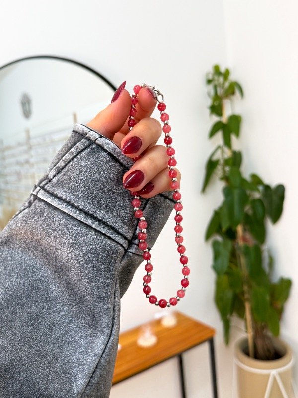 Producto - Collar piedras rojas