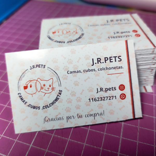 Producto - 100 Tarjetas de Presentación/Agradecimiento  9x5 cm - 1