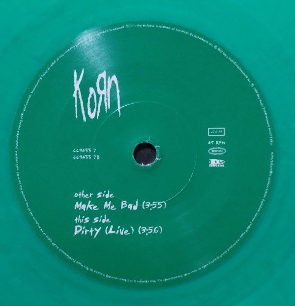 Producto - KORN Make Me Bad Disco Simple 7 VERDE UK 2000 Ltd Completo - 1