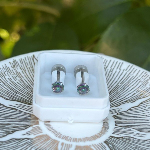 Producto - Abridor a rosca acero tornasolado oscuro para lóbulos y cartílagos