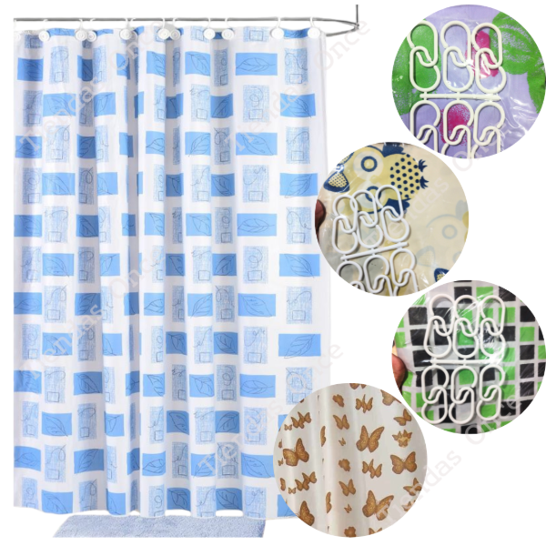 Producto - Cortinas de baño de plastico doble - Por 3 juegos