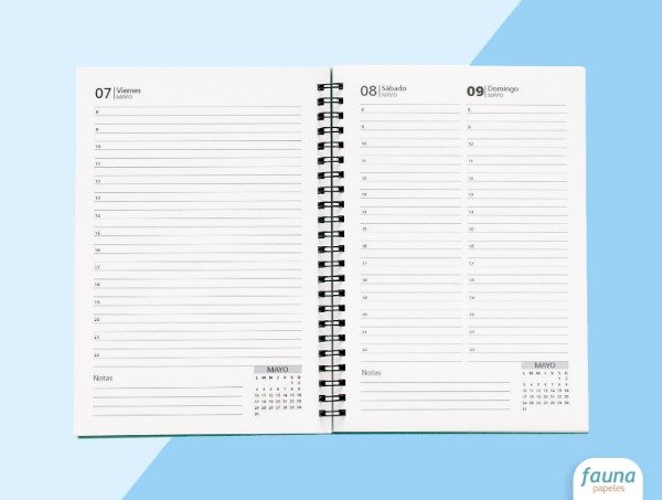 Producto - Agenda 2027 Diaria + 2 Días Por Página + Semanal Horizontal Horarios - 1