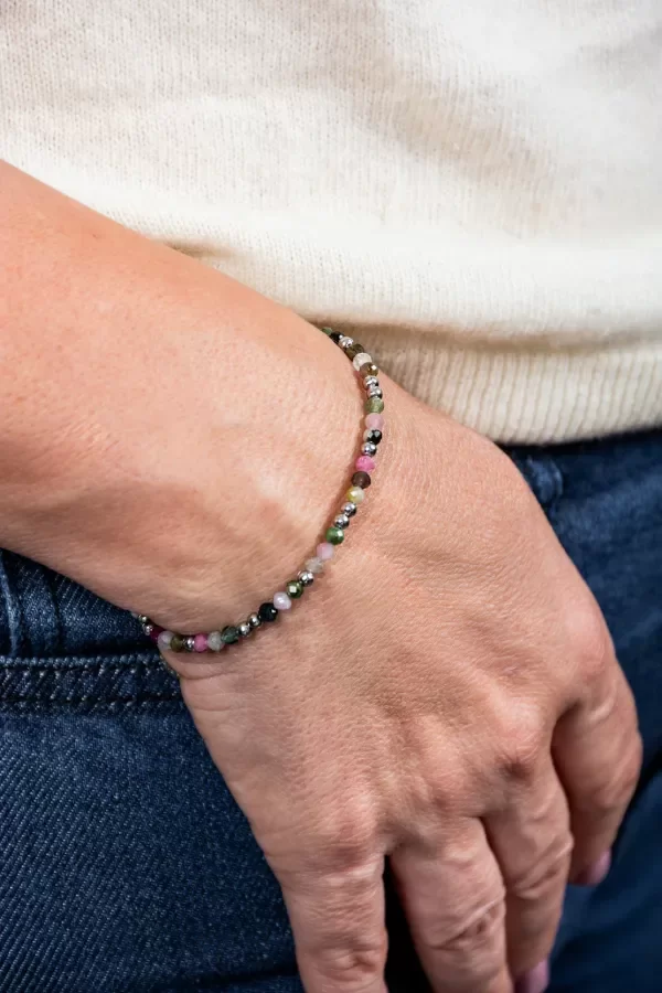Producto - PULSERA ACERO Y TURMALINAS HELENA (SALVE REGINA) - 2