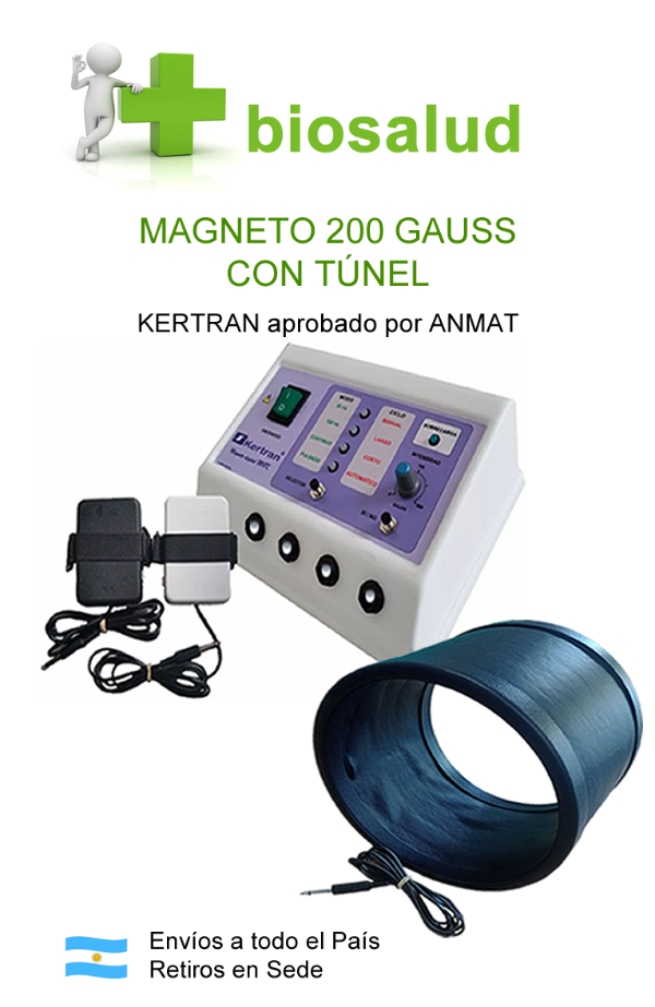 Producto - MAGNETO 200 GAUSS con dos Solenoides Planos + Tunel - Marca Kertran