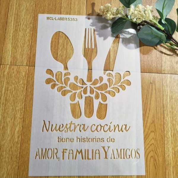 Producto - ST 5353 de 20x30 cm - Stencil Nuestra Cocina