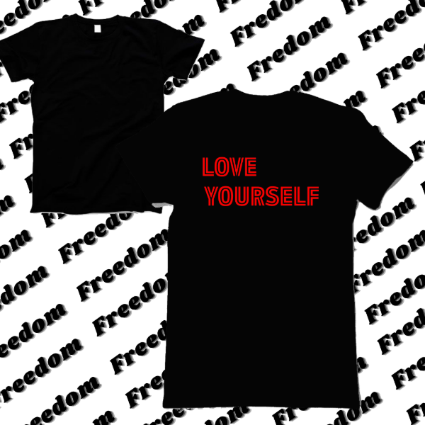 Remera LOVE YOURSELF (espalda)