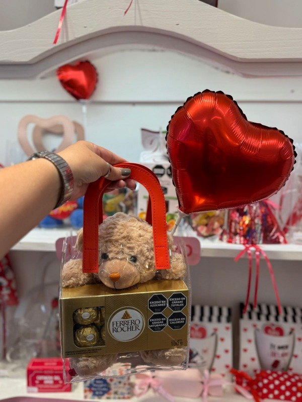 Producto - BAG OSO CON CHOCOLATE Y GLOBO