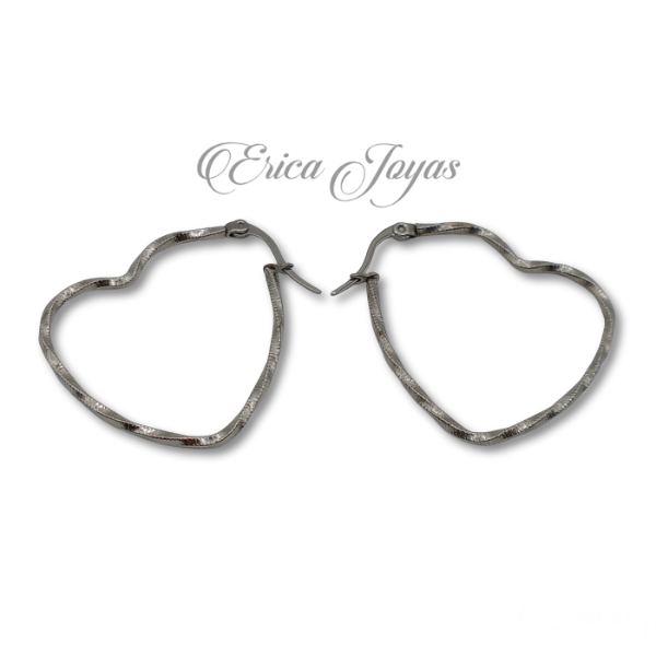 Producto - Aros forma Corazón labrado (LBAR0019)