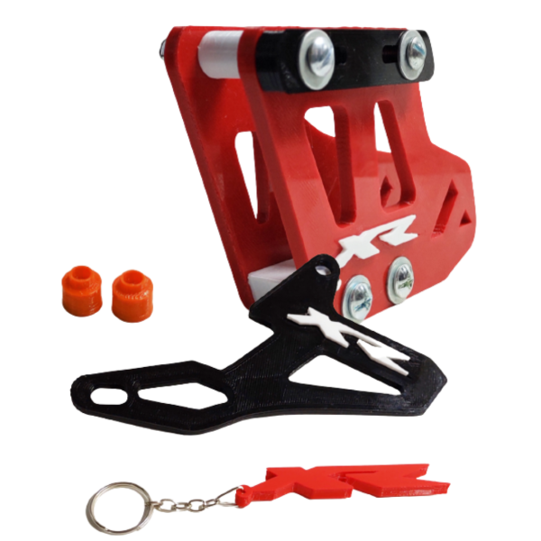 Producto - Kit Guia De Cadena Cubrepiñón con logo XR + Llavero Honda Tornado - 2