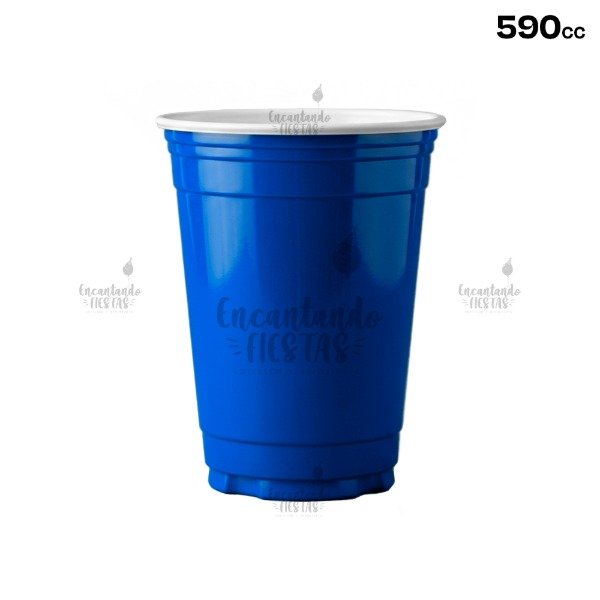 Producto - Vaso Americano Liso Azul X10 590cc bella cup