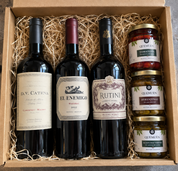 Producto - Caja Regalo Gourmet Premium DV Catena, Rutini y El Enemigo + Delicatessen - 7