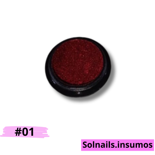 Producto - Polvo espejo rojo #01