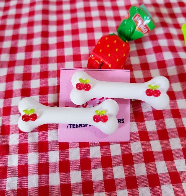 Producto - hebillas hueso cerezas por par