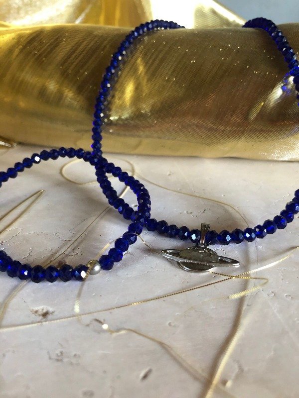Producto - Promo collar con dije y pulsera azul