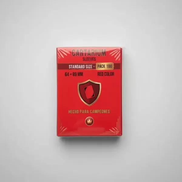 Producto - Sleeves Cartarium Standard 64x89 mm Rojas Commander Pack x100 - 2