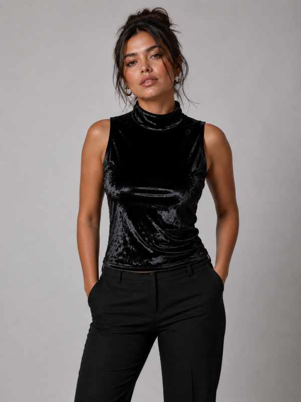 Producto - Top media polera terciopelo