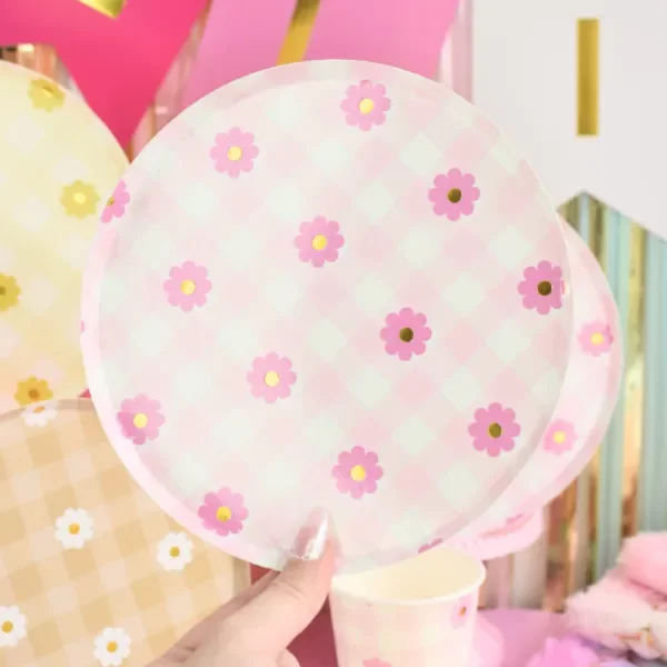 Producto - Plato Margarita cuadrille Rosa x 5