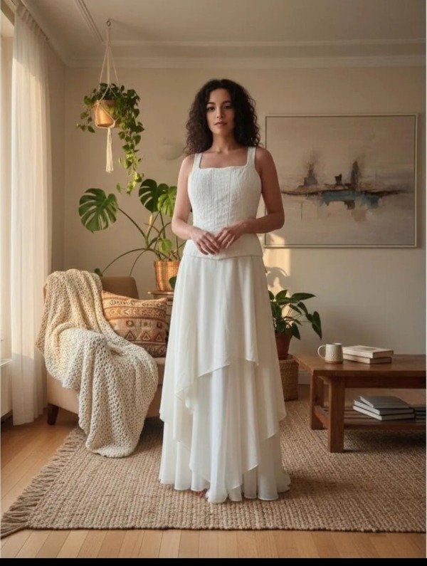 Producto - Vestido Novia señora corset con falda irregular - 8