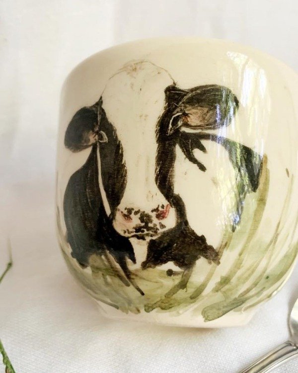 Producto - Taza chica con vaquita holando.