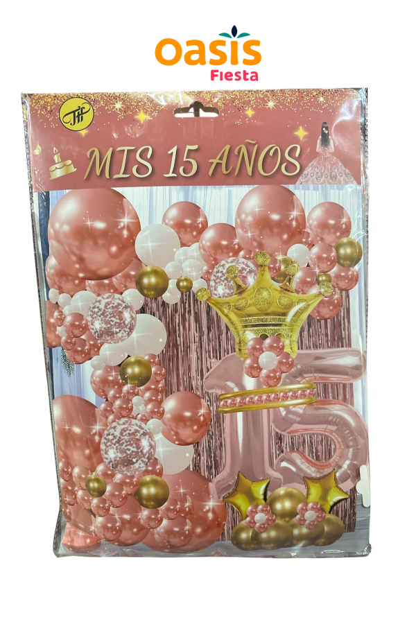 Producto - SET MIS 15 AÑOS (Color Coral)
