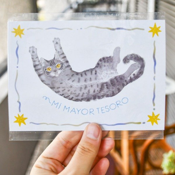 Producto - Postal Tesoro Gris