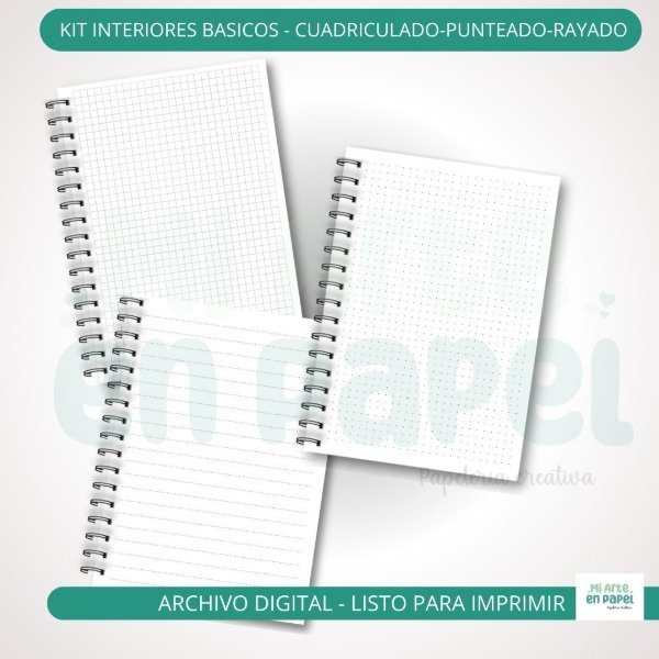 Producto - Kit básico - Interior rayado/cuadriculado/punteado