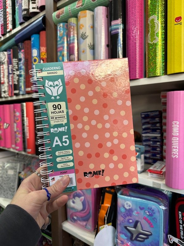 Producto - Cuaderno A5 Point Coral Rayado