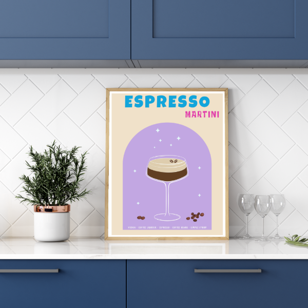 Producto - Set de 6 laminas Tragos - Cocina o Bar - LAM160