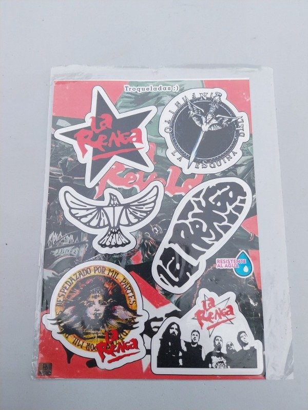 Producto - Plancha de stickers Bandas nacionales