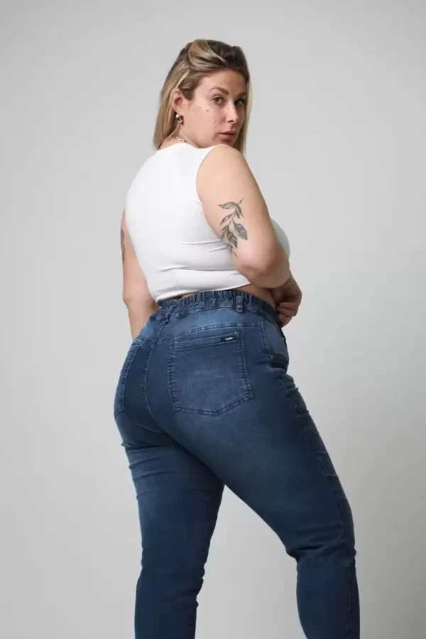 Producto - Jean Baggy Elastizado con Cintura Elastizada Amplios T 46 al 54 Muy Comodos