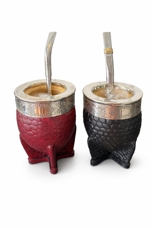 Producto - Mate Imperial Cuero Croco + Bombilla + Yerba Mate
