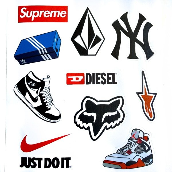 Plancha de Stickers Marcas 2.0 - Mates and Chill