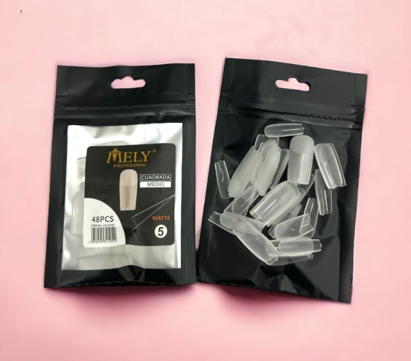 Producto - Soft gel tip Mely 5 CUADRADA MEDIO