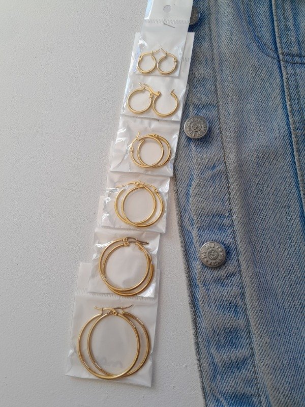 Producto - Aros argollas dorado