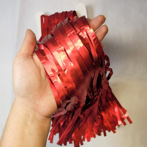 Producto - Cortina lluvia mate color rojo