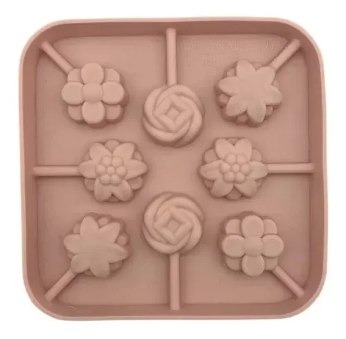 Producto - Molde bombon silicona chupetin flores