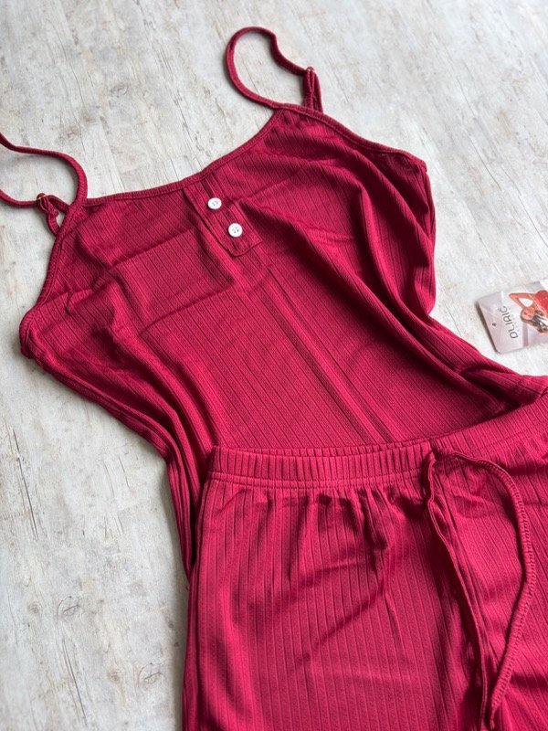 Producto - Pijama morley liso Bordo
