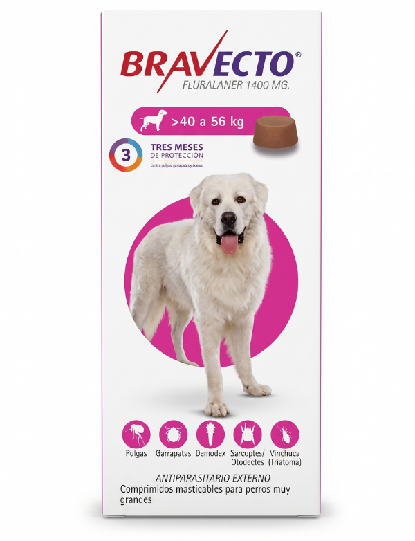 Producto - Bravecto 40 a 56 kg (3 MESES)