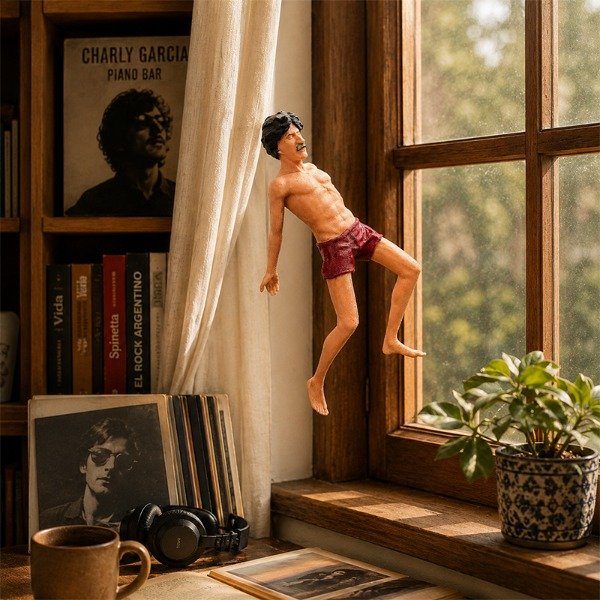 Producto - Figura Charly Garcia Saltando Adorno Muñeco Me tire por vos