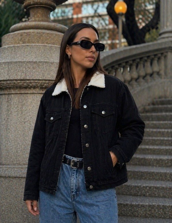 Producto - CAMPERA BERLIN NEGRO CORDERITO - 0