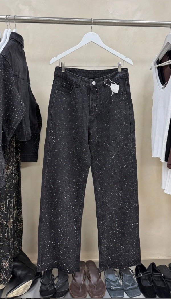 Producto - Straight black Strass importado pieta - 1