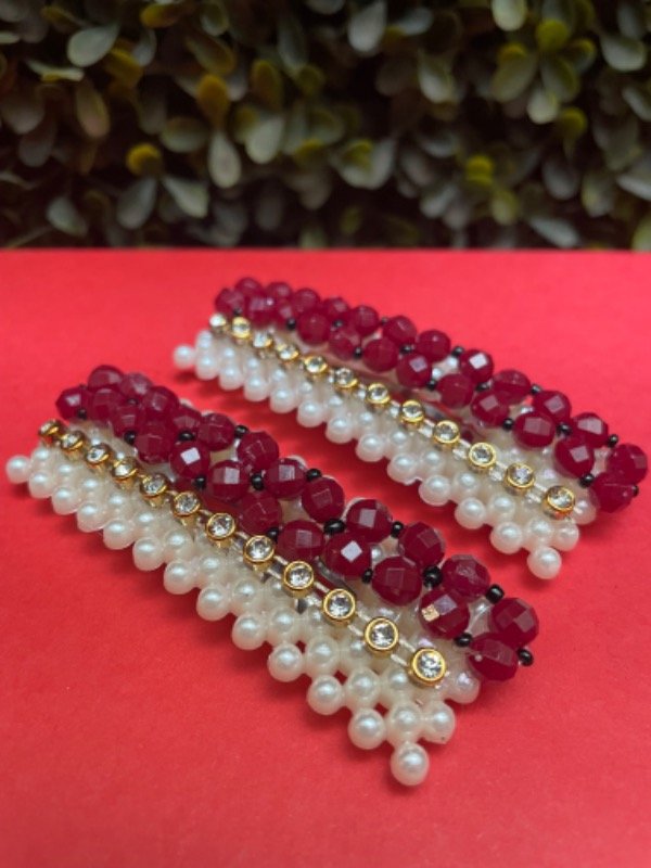 Producto - Hebillas bordo natural y strass PAR
