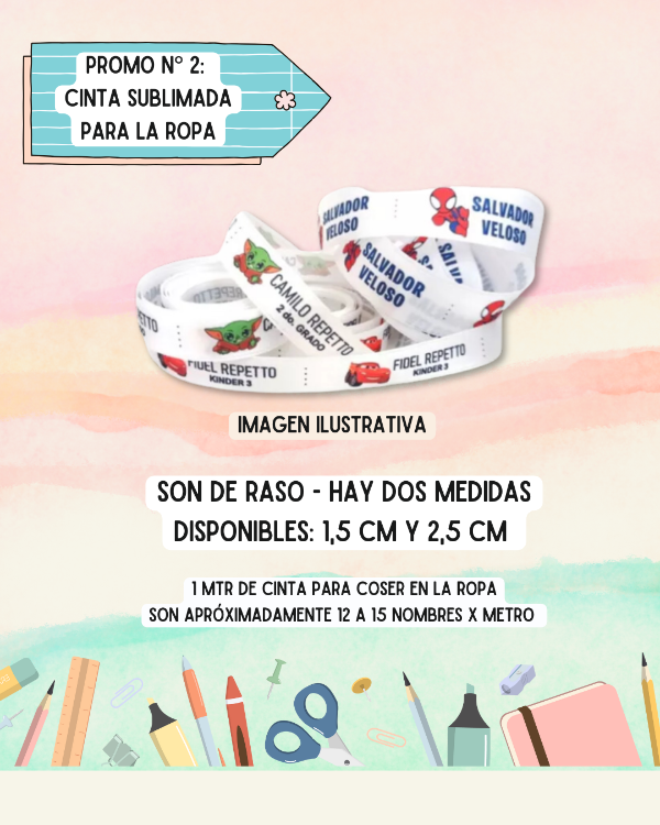 Producto - Etiquetas para la escuela adhesivas y de tela - 7