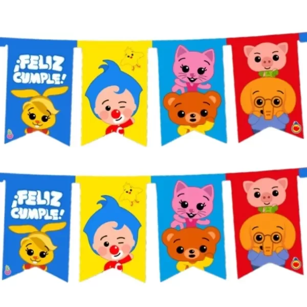 Producto - BANDERIN FELIZ CUMPLE PLIM PLIM X1