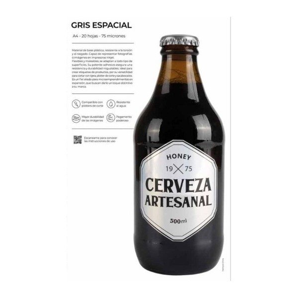 Producto - FILMILO ADHESIVO GRIS ESPACIAL ART JET