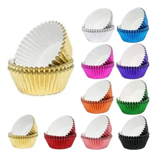 Producto - Pirotin Metalizado Cupcakes Colores x100 Numero 8