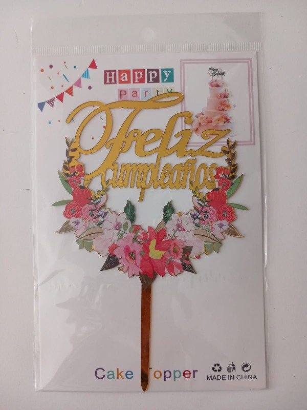 Producto - Cake Topper Acrílico Estampado "FC" M09