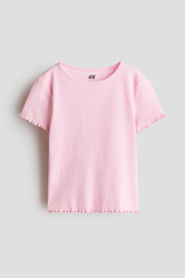 Producto - Remera HyM rosa en canale corta