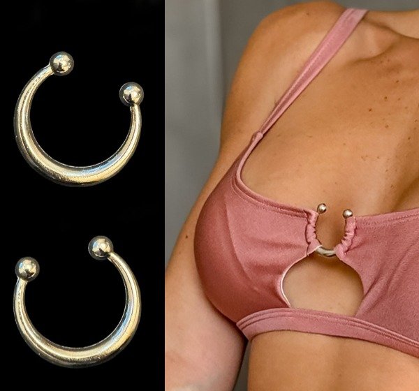 Producto - Herraje Herradura malla pase 30mm (1 unidad)- NIQUEL Plata